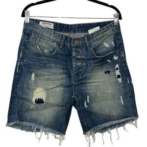 Revolve One Teaspoon Distressed Men’s Blue Jean Short(Size 31)